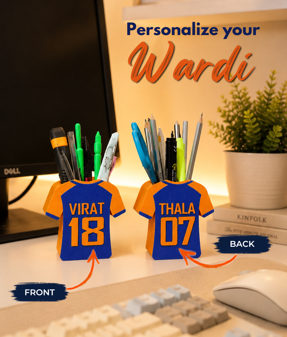 WARDI | Pen holder | Indian cricket jersey🏏
